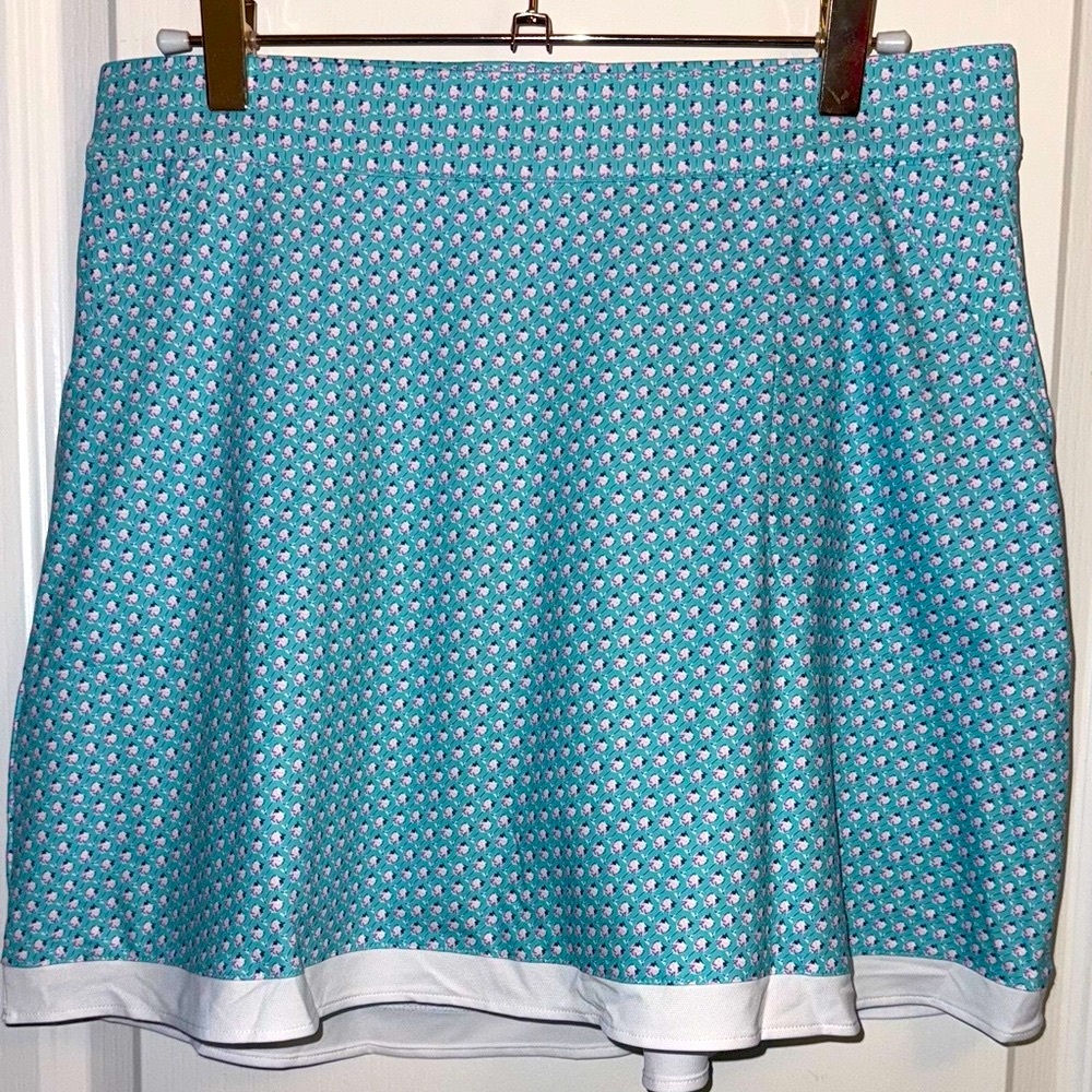 Peter Millar Teal Wine Glasses Golf Skort